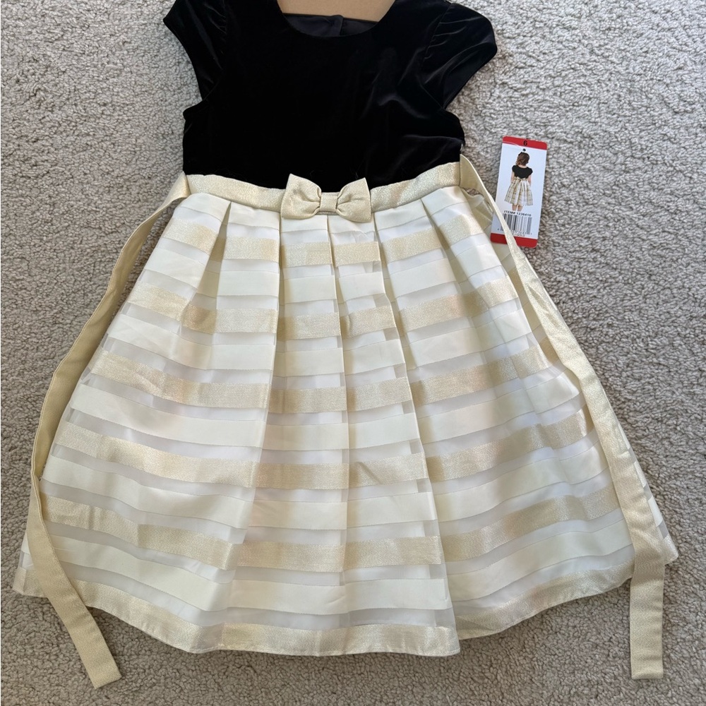 Jona Michelle formal Black and gold Kids Dress